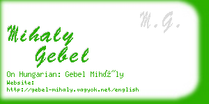 mihaly gebel business card
